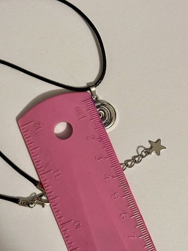 Silber Spirale Wirbel Anhänger Halskette schwarz Kordel Unisex Frauen Männer brandneu - Bild 7 von 9