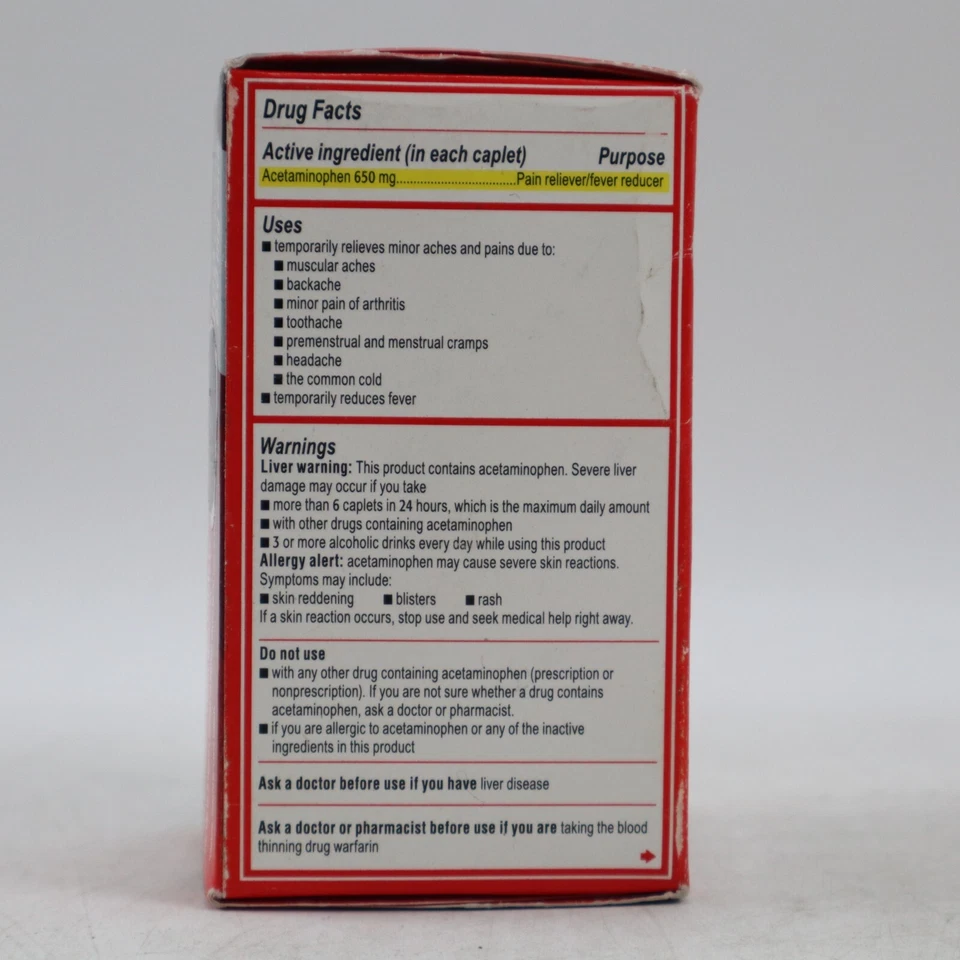 Tylenol 8Hr Muscle Aches & Pain 650mg Extended-Release 100 Caplets EXP 06/2026+ - Image 4 of 4