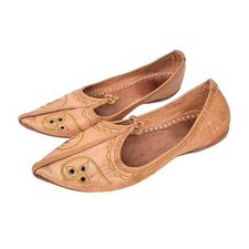Handmade Leather Shoes Jutti Womens 11 Mens 9 Bhinmai Mojari Embroidered Ethnic