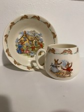 Vintage Royal Doulton Bunnykins 2 Piece Child Set Bowl Mug Easter
