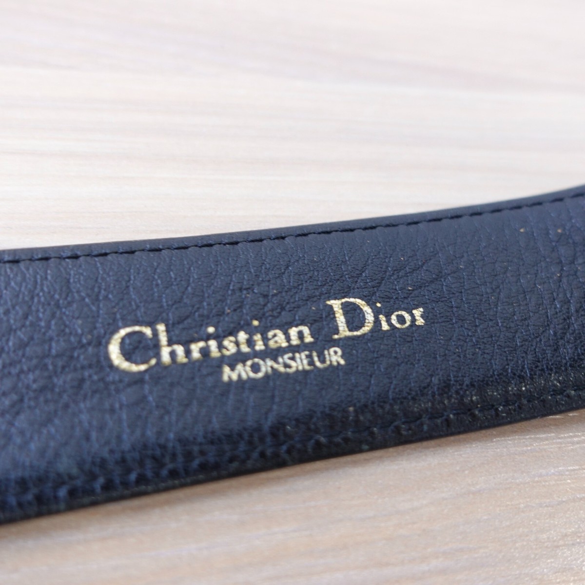 VINTAGE Christian Dior Belt 26 65 XS Black Leather Luxury  display picture 1