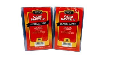 100 Card Saver 4 - Thick Cards Cards PSA Grading Sleeve 60pt to 240pt AUTHENTIC