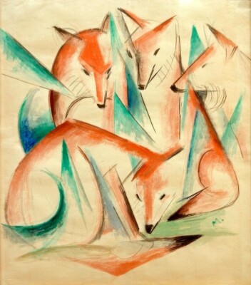 Franz Marc : Four Foxes : Archival Quality Art Print 13x19