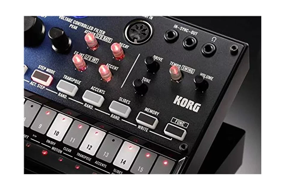 Korg Volca Nubass Vacuum Tube Synthesizer Bundle with Power Supply and Austin... - Image 3 of 4
