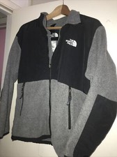 The North Face Youth Jacket Denali Black Gray Fleece Shoftshell Zip Up POLARTEC