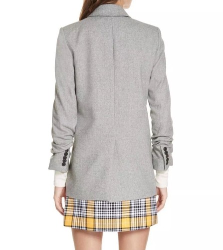 Veronica Beard Martel Dickey Jacket Grey Wool Mix Blazer Size US 8 UK 12 Exclt - Picture 17 of 17