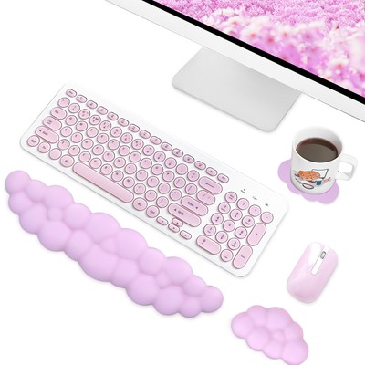 Cloud-Tastatur-Handauflage, Memory-Baumwolle, Silikonleder, Mauspad, Handgelen