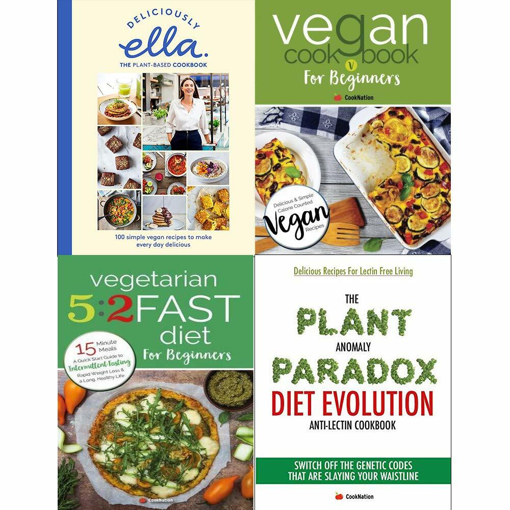 Deliciously ella, vegan, vegetarian, anomaly paradox 4 Books Collection Set NEW