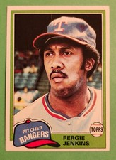 Fergie Jenkins 1981 Topps Base NM Vintage Rangers Cubs Cy Young Winner Free Ship