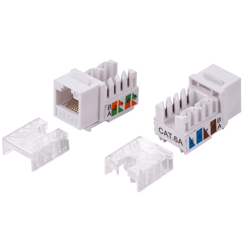 CAT6a Keystone Jack Ethernet 110 Punch Down Tool Network 45 Degree 8P8P RJ45 Lot - Afbeelding 18 van 22