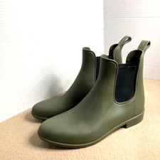 Capelli New York Chelsea Green Matte Slip-on Waterproof RAIN BOOTS Woman's SZ 10