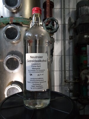 1l Neutraler Gedreidealkohol 86% Primasprit Weingeist Ansatzschnaps Alkohol 