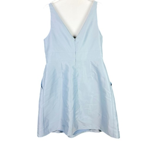 NWT Alfred Sung V-Neck Pleated Skirt Cocktail Dress w/ Pockets Mist Size 18 NEW - Picture 8 of 12