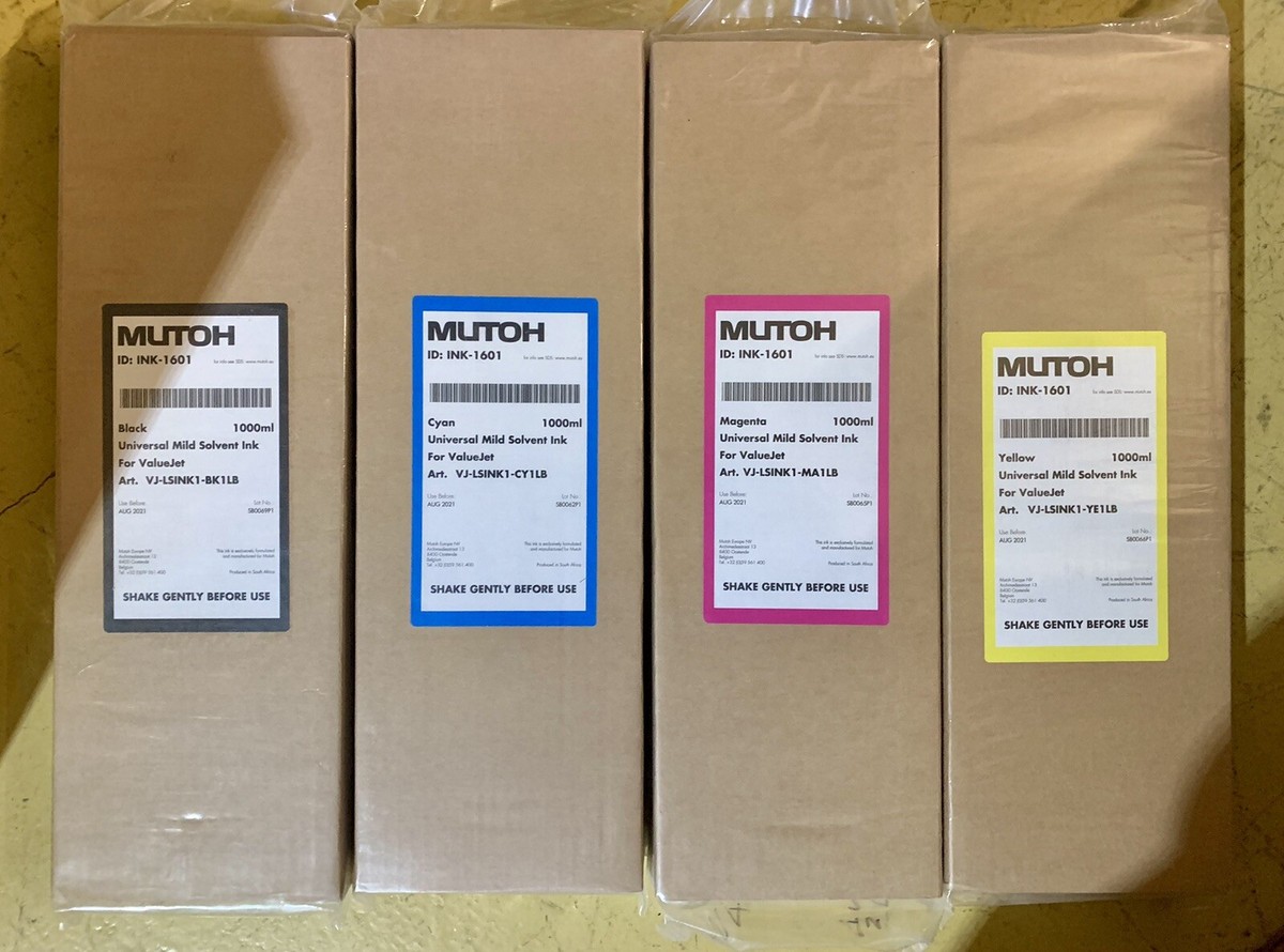 4 x Original Ink MUTOH ValueJet 1624X 1638X 2638X / INK-1601 Mild