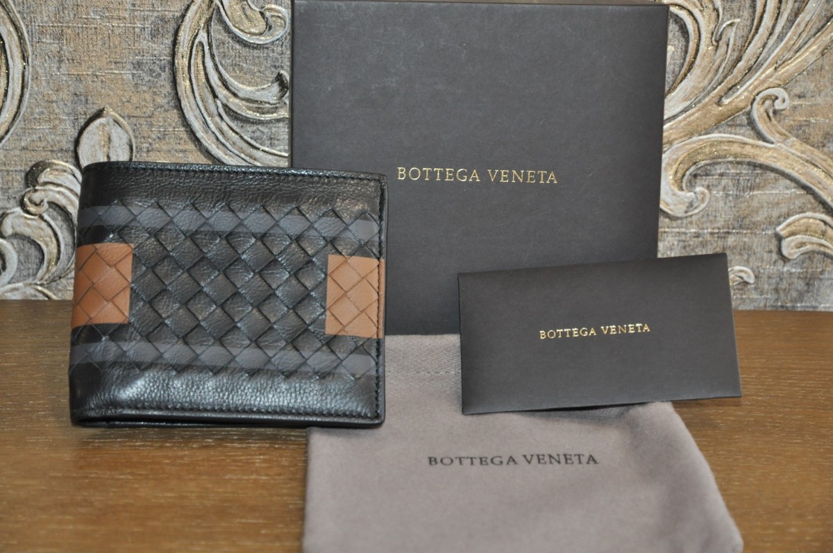 Bottega Veneta★Intrecciato Washed Lamb Trifold Wallet AUTHENTIC NEW BOTTEGA VENETA MULTICOLOR INTRECCIATO CLUB