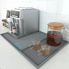 Golener Silicone Coffee Mat Set - 24" x 16" Coffee Bar Mat for Countertop