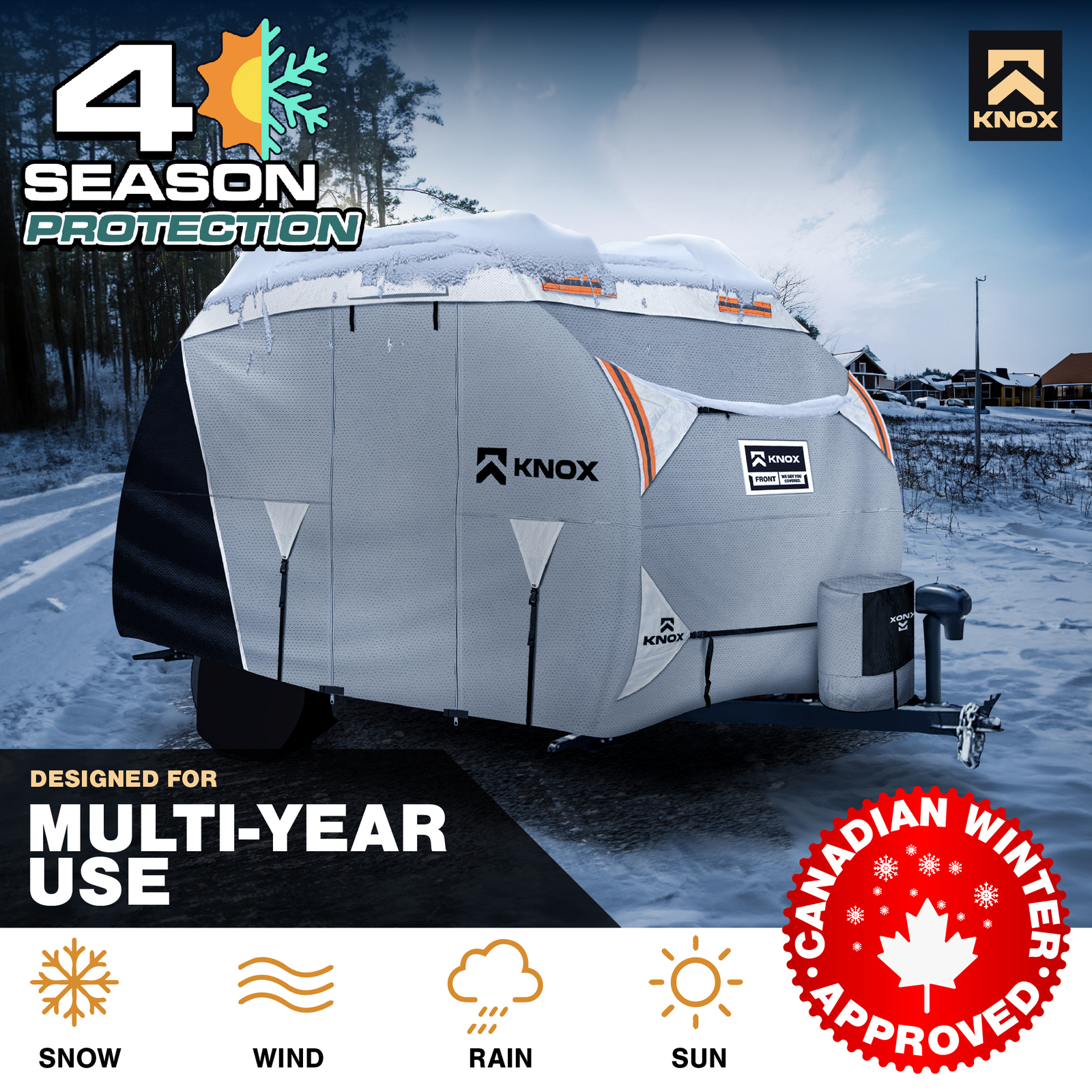 7Layer RPod Travel Trailer Storage Cover RV Accessory Fits up to 13' 7", Grey eBay