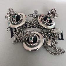 Vivienne Westwood Necklace Earrings Set Tiny Orb Black Stone NO BOX