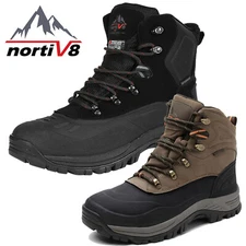 NORTIV 8 Mens Snow Boots Insulated Waterproof Outdoor Hiking Winter Ski Boots