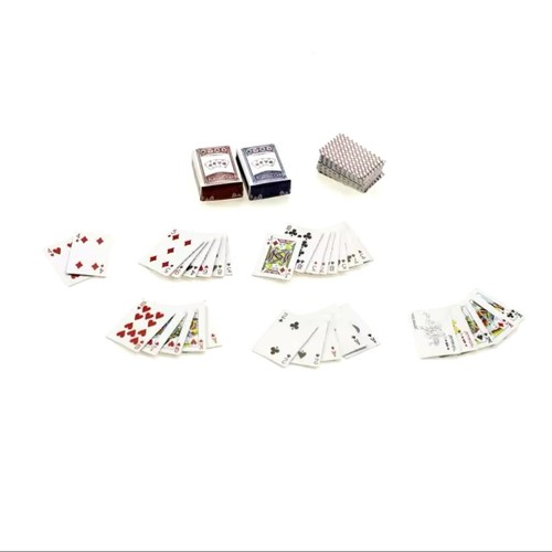 Dollhouse Poker Model Card Deck Set Miniature Playing Cards Accessories 1:12 - Picture 3 of 4