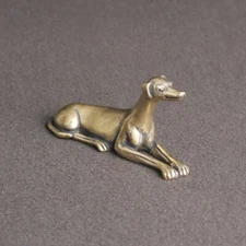 Solid Brass Dog Figurine Statue House Office Decoration Animal Figurines Toy NEW