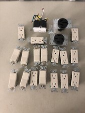 Lot of 20 Leviton Assorted Two Outlet Sockets And Switches Etc