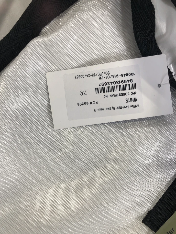 Cómoda sábana de malla Tuff Rider 78 blanca/negra Foto 2 de 4