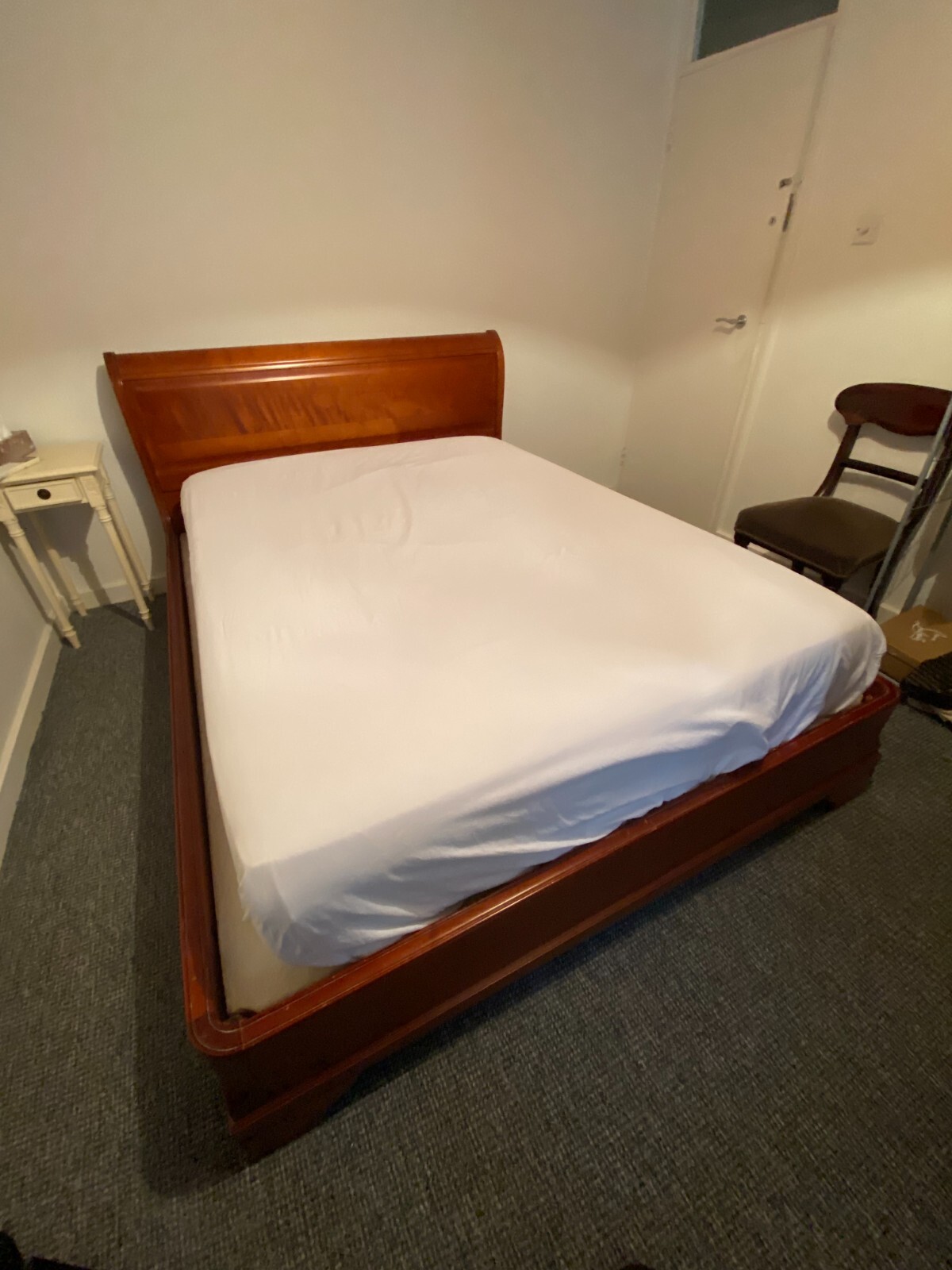 Solid mahogany wood handmade sleigh bed King Size, by Morpheus eBay