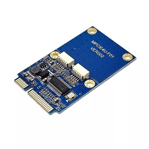 New Mini PCI-E to USB Adapter mPCIe to 5 Pin 2 Ports Dual USB2.0 Converter Card - Photo 5/8