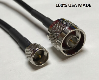 Mini UHF Male to N Male RG223 Low Loss Coax Cable Pick Length Lot