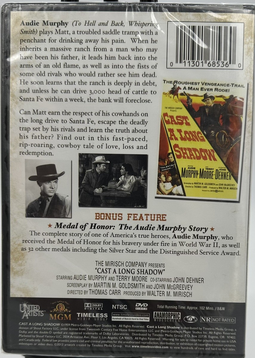 CAST A LONG SHADOW (1959) Audie Murphy Terry Moore John