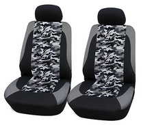Seat Cover Universal 4 Pcs Black Camo