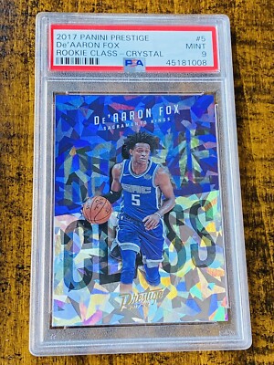 17 Panini Cracked Ice Crystal De'Aaron Fox Rookie🔥PSA 9 17 Panini Cracked Ice Crystal De'Aaron Fox Rookie🔥PSA 9
