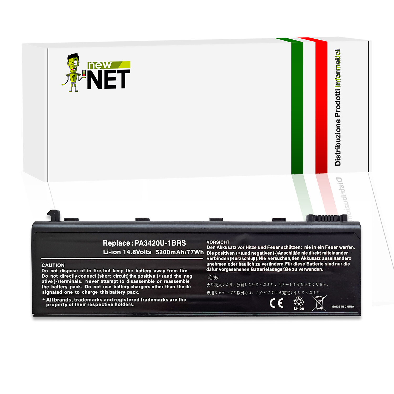 Batteria compatibile con Toshiba Equium L10 L100 L20 L100-186 14.8V 5200mAh