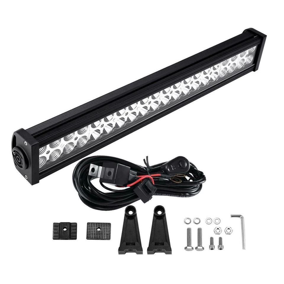 Combo de barra de luz LED de 52 pulgadas + PODS de 22" +4" 18W para Jeep Wrangler JK YJ TJ CJ LJ Foto 3 de 4