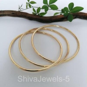 Authentic Interlinked Bangles 3 Set Bangles 24k Gold Plated West Indian Jewelry S-4