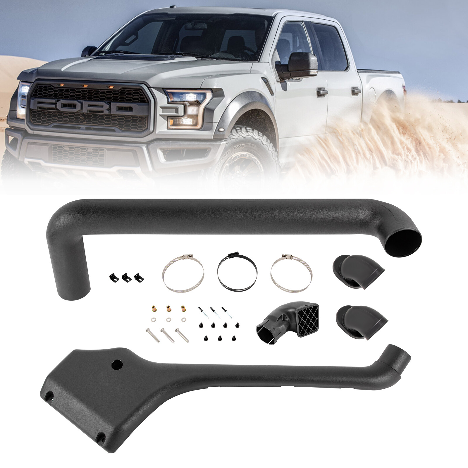 Coldair Intake Snorkel Ram Kit For 2015 2016 2017 Ford F150 F-150 Left Black New