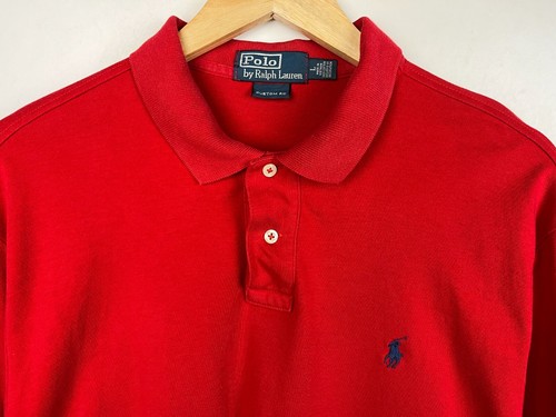 RALPH LAUREN POLO SHIRT Size L (fits like XL) Men`s Red - Perfect Condition - Picture 3 of 5