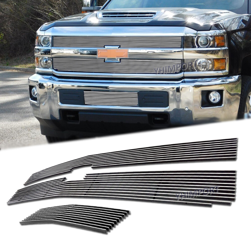 Fits 20152019 Chevy Silverado 2500HD/3500HD Chrome Upper Bumper Billet