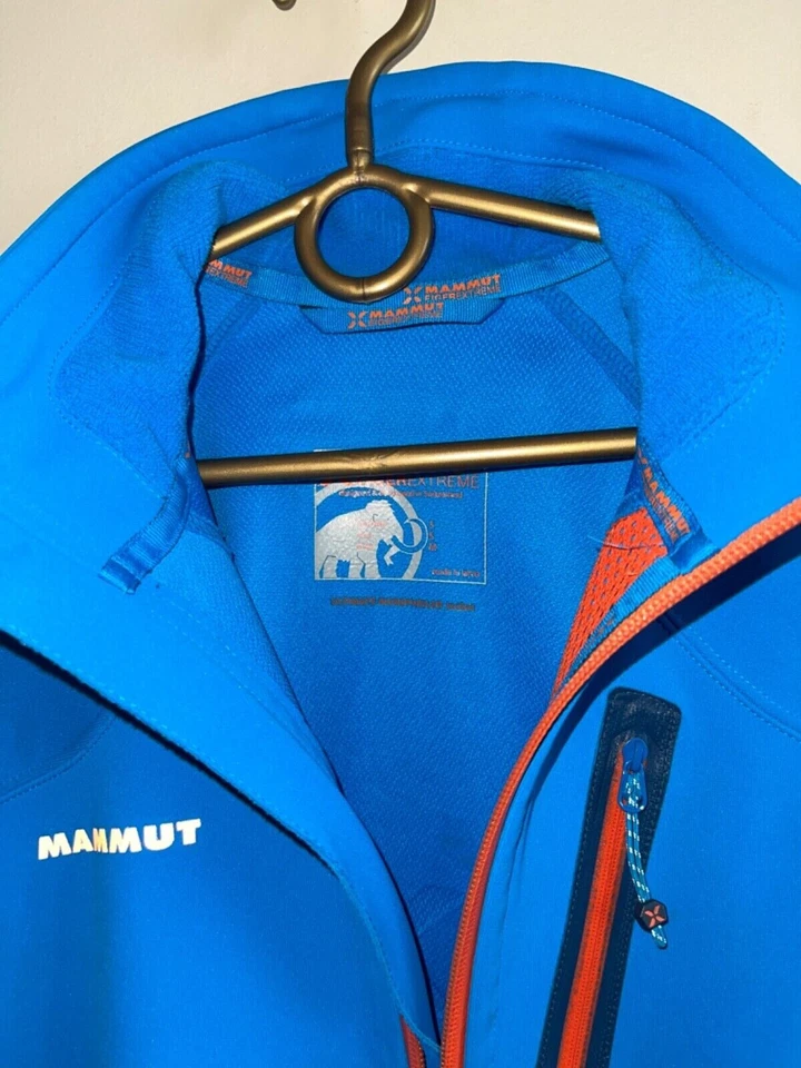 MAMMUT EIGER EXTREME ULTIMATE NORDPFEILER JACKET WINDSTOPPER MENS S CYAN £250RRP - Image 2 of 4