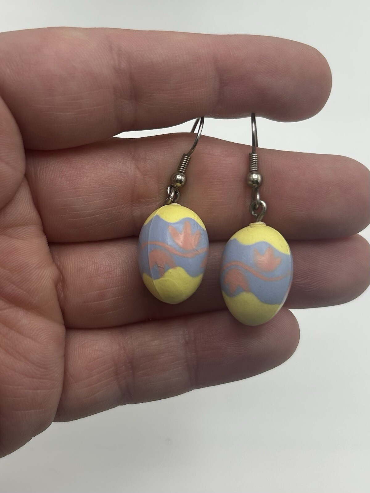 Vintage Easter Egg Dangle Earrings - image 2