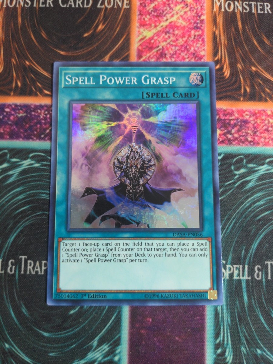 yugioh power 5 spell cards Yu-Gi-Oh! Spell Power Grasp Dark Saviors DASA-EN056 1st Edition Super Rare  NM