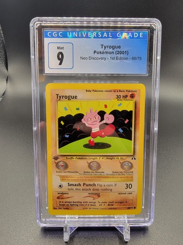 Tyrogue (1st Edition) graded CGC 9 for sale on eBay