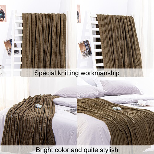 NTBAY 100% Cotton Blanket Weighted Warm Good Craftsmanship 14 Colors Throw Twin - Picture 45 of 108