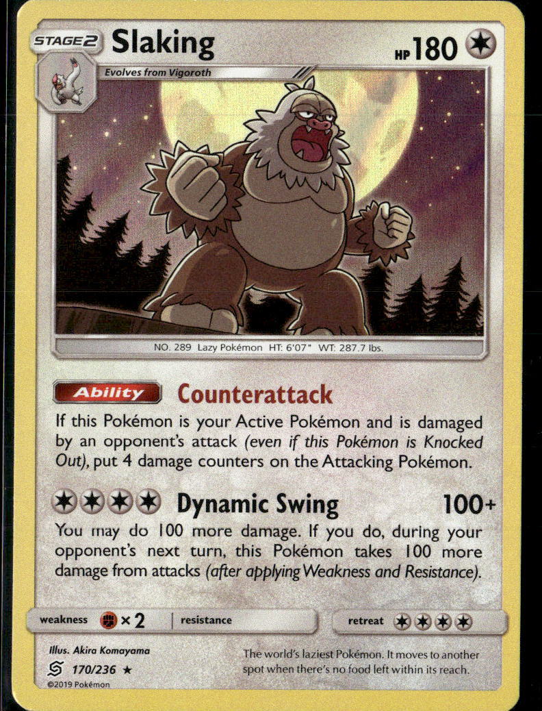 Pokemon Slaking 170/236 Unified Minds  Holo Rare