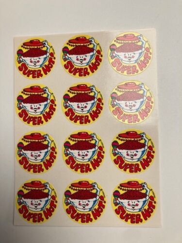 Trend Ent Full Sheet Shiny Super Hot! 12 Vintage Stickers - Afbeelding 1 van 2