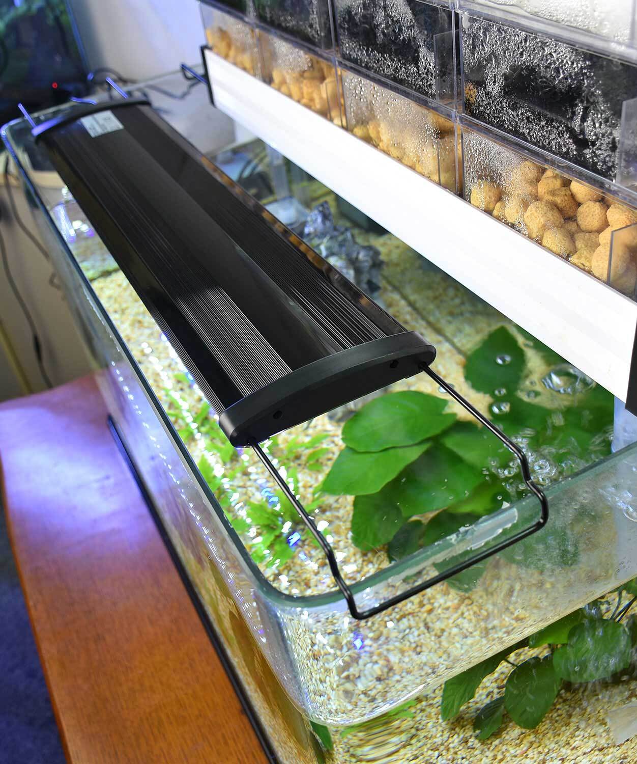 LED Aquarium Beleuchtung Aufsetzleuchte 120200cm Weiß+Blau aquarium