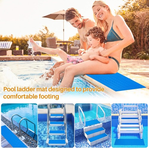 35.4x9in Pool Step Mat Non-Slip Ladder Pad for Above-Ground Pool Deck Bottom - Picture 2 of 8
