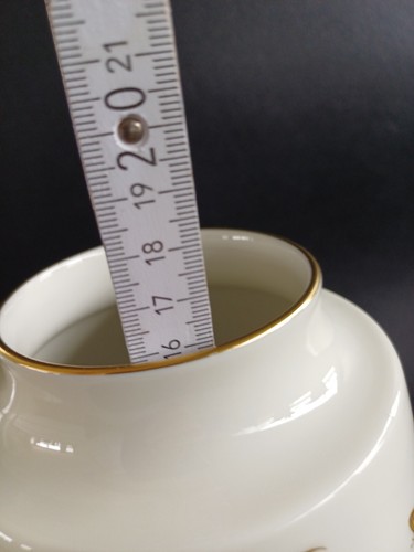 Fürstenberg Porzellanvase – Vintage, Blumenmotiv & Goldrand, 16 cm, West Germany - Bild 5 von 6