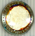 1882-O Frosty Gem BU PL / DMPL Rainbow Toned  Fully Struck Morgan Dollar